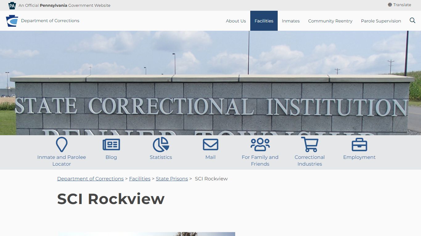 SCI Rockview - Pennsylvania Department of Corrections